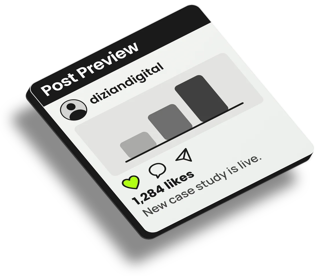 A social media post preview