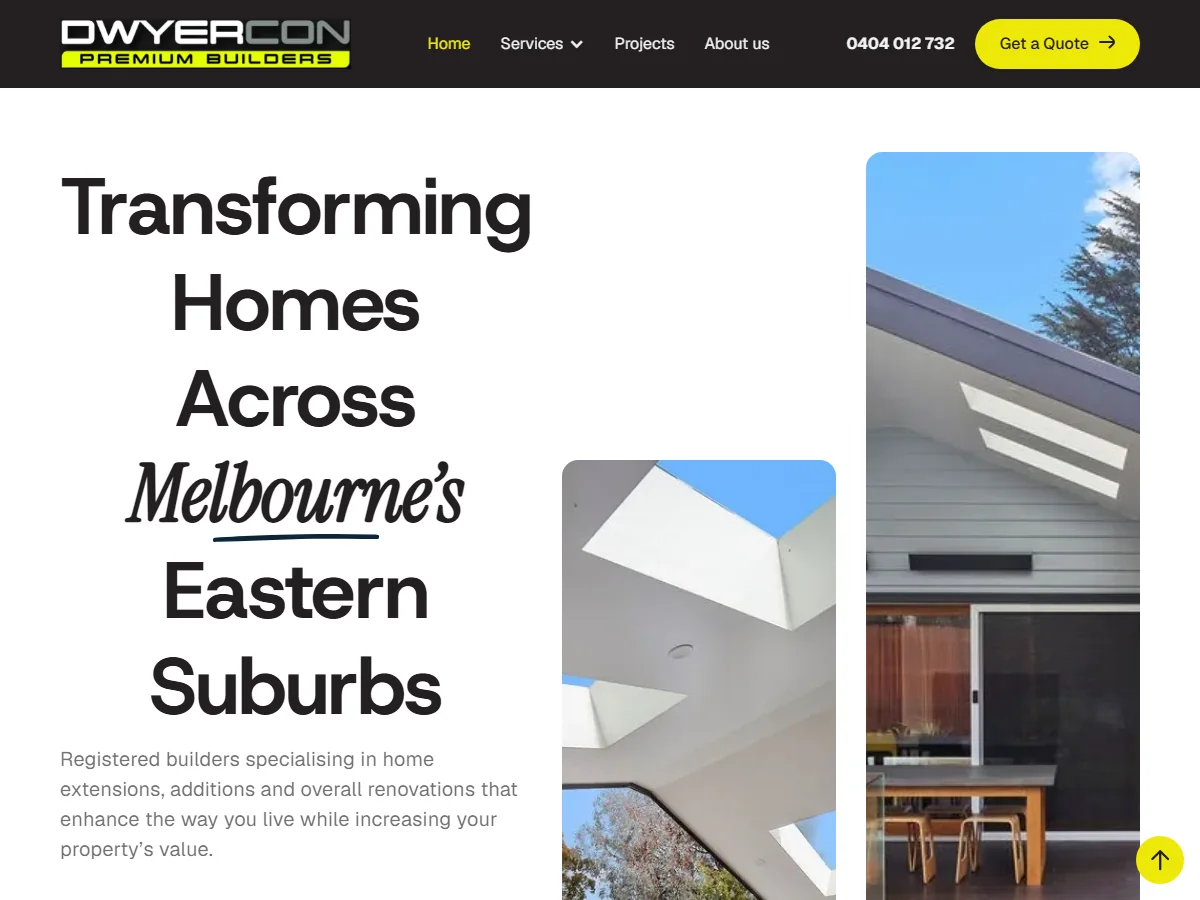 Screenshot of the DwyerCon website homepage